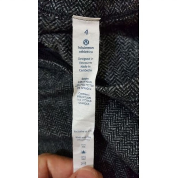 SOLD - Lululemon Think Fast LS Top 4 Black Herringbone - Picture 7 of 11